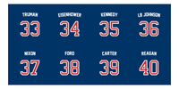 Thumbnail for Personalized Sports Team Beach Towel - US Presidents - 8 Names - Front View