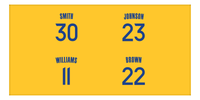 Thumbnail for Personalized Sports Team Beach Towel - Yellow - 4 Names - Front View