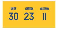 Thumbnail for Personalized Sports Team Beach Towel - Yellow - 3 Names - Front View