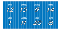 Thumbnail for Personalized Sports Team Beach Towel - Blue - 8 Names - Front View