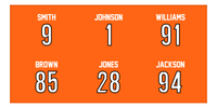 Thumbnail for Personalized Sports Team Beach Towel - Orange - 6 Names - Front View