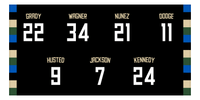 Thumbnail for Personalized Sports Team Beach Towel - Black - 7 Names - Front View