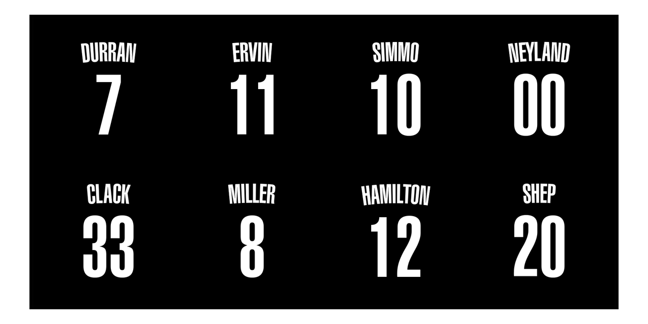 Personalized Basketball Beach Towel - Brooklyn Black - 8 Names - Front View