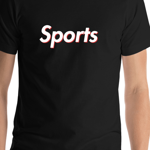 Sports T-Shirt - Black - Shirt Close-Up View