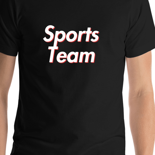 Sports Team T-Shirt - Black - Shirt Close-Up View