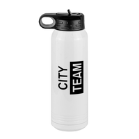 Thumbnail for Personalized Sports Team Water Bottle (30 oz) - Rotated Text - Left View