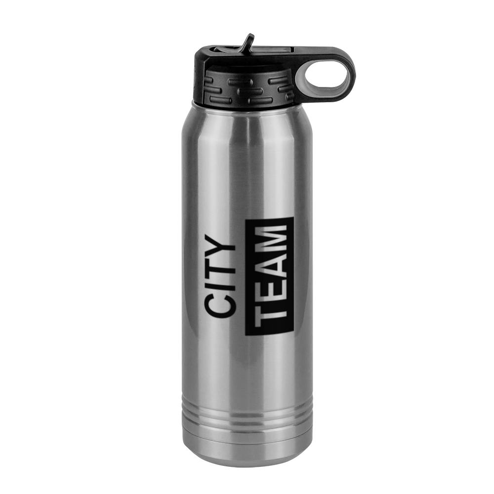 Personalized Sports Team Water Bottle (30 oz) - Rotated Text - Right View