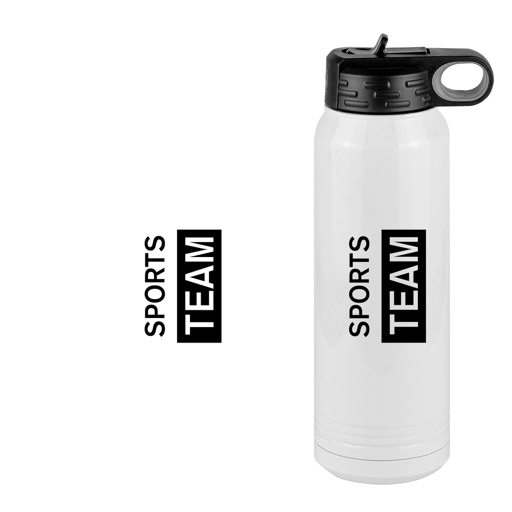 Personalized Sports Team Water Bottle (30 oz) - Rotated Text - Design View