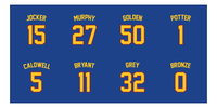 Thumbnail for Personalized Basketball Beach Towel - Denver Blue - Front View