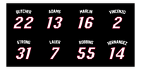 Thumbnail for Personalized Basketball Beach Towel - Miami Black - Front View