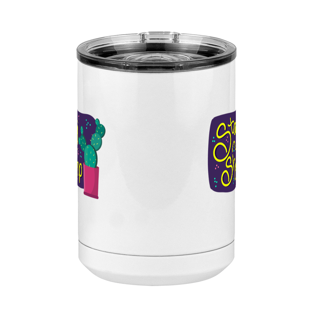 Stay Sharp Cactus Coffee Mug Tumbler with Handle (15 oz) - Front View