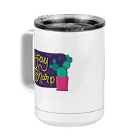Thumbnail for Stay Sharp Cactus Coffee Mug Tumbler with Handle (15 oz) - Front Left View