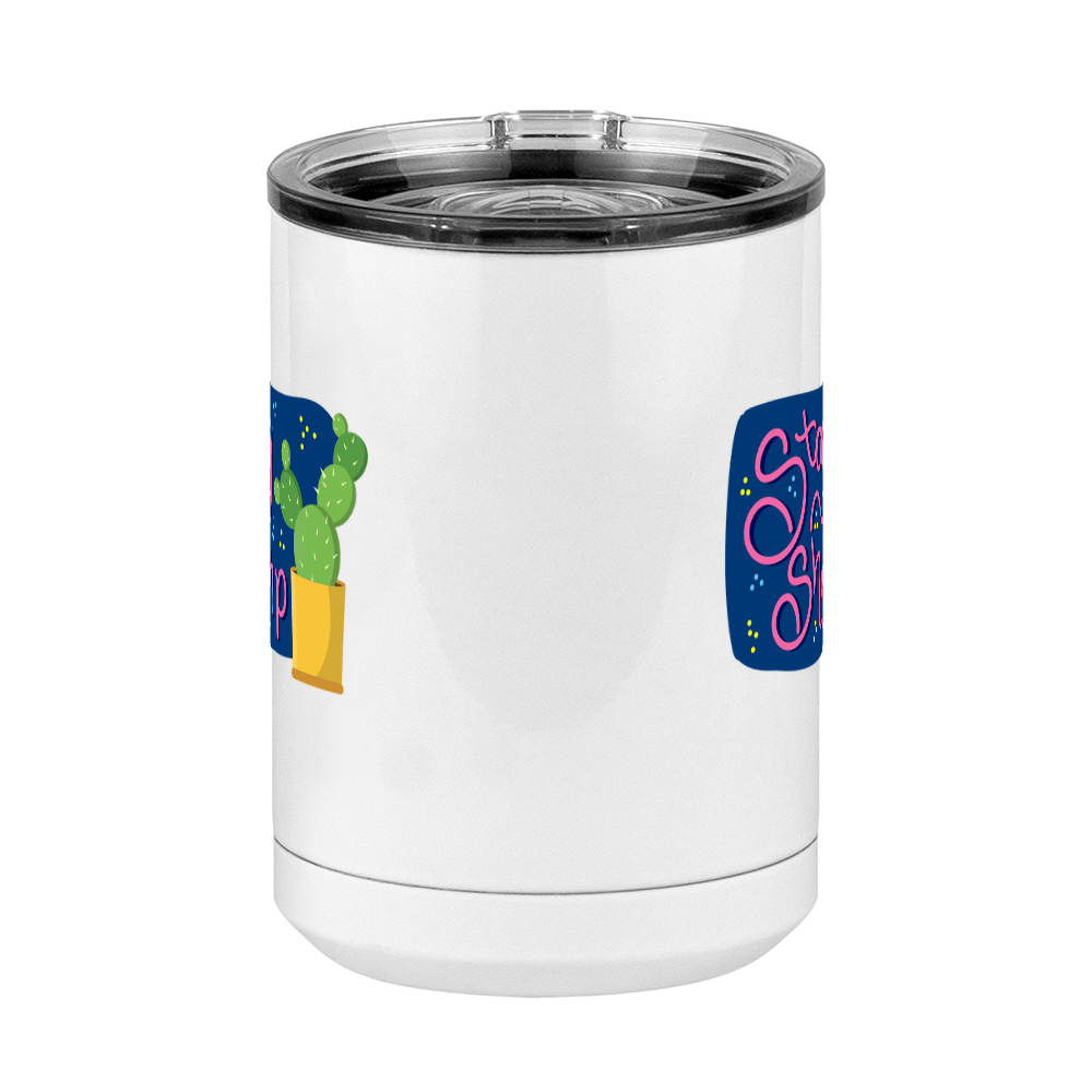 Stay Sharp Cactus Coffee Mug Tumbler with Handle (15 oz) - Front View