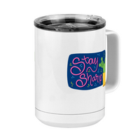 Thumbnail for Stay Sharp Cactus Coffee Mug Tumbler with Handle (15 oz) - Front Right View