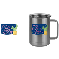 Thumbnail for Stay Sharp Cactus Coffee Mug Tumbler with Handle (15 oz) - Design View