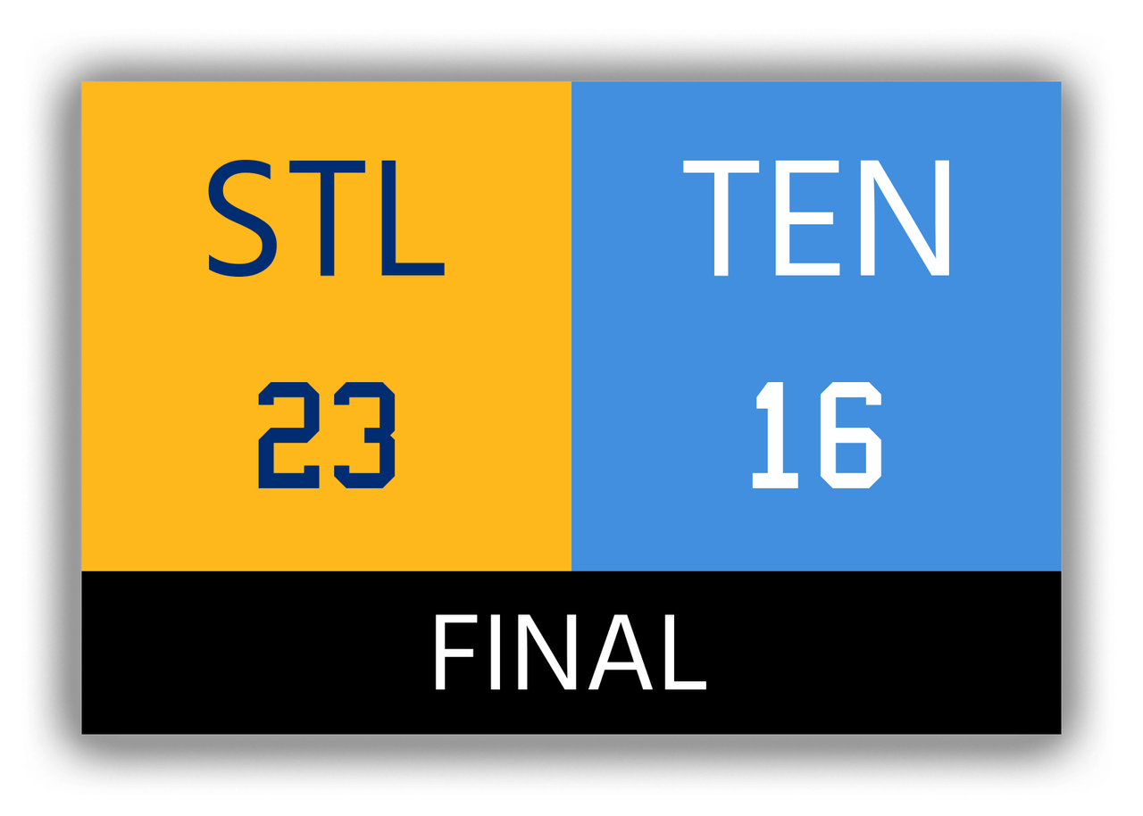 St Louis vs Tennessee Canvas Wrap & Photo Print - 1999 2000 Football Championship - Front View