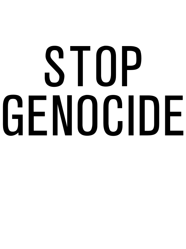 Stop Genocide T-Shirt - White - Decorate View