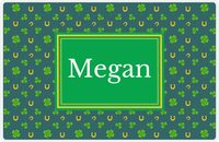 Thumbnail for Personalized St Patrick's Day Placemat V - Clover Pattern - Rectangle Nameplate -  View