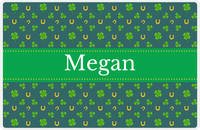 Thumbnail for Personalized St Patrick's Day Placemat V - Clover Pattern - Ribbon Nameplate -  View