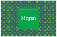 Thumbnail for Personalized St Patrick's Day Placemat V - Clover Pattern - Square Nameplate -  View