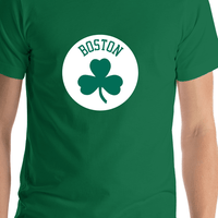 Thumbnail for St Patrick's Day T-Shirt - Boston, Massachusetts - Shirt Close-Up View