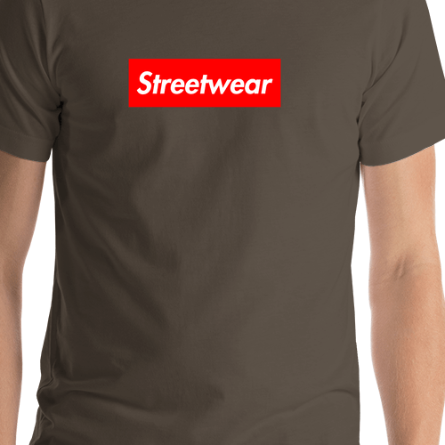 Personalized Streetwear T-Shirt - Army - Your Custom Text - Shirt Close-Up View