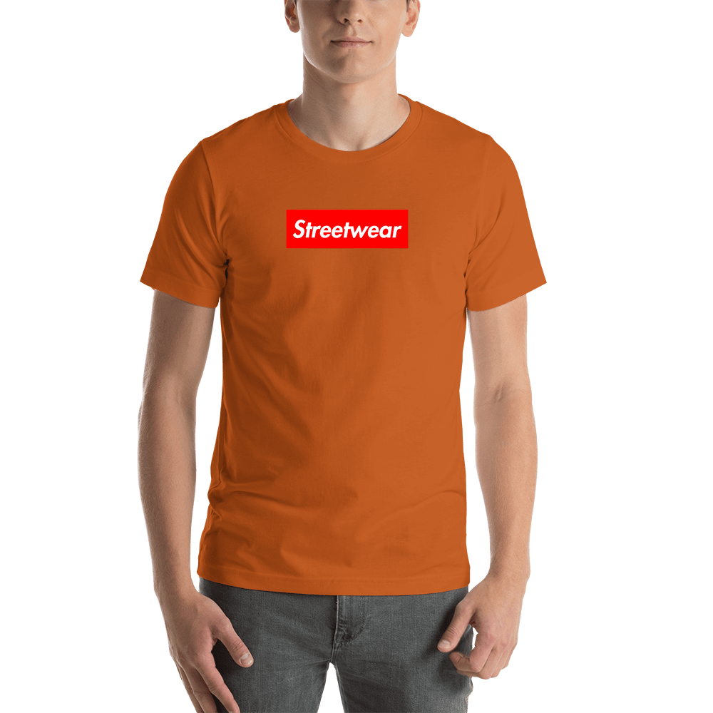 Personalized Streetwear T-Shirt - Autumn - Your Custom Text - Shirt View