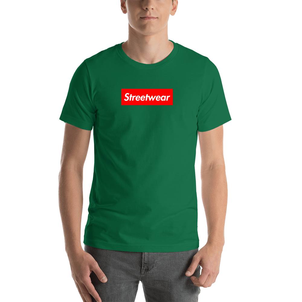 Personalized Streetwear T-Shirt - Kelly Green - Your Custom Text - Shirt View