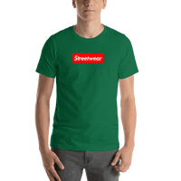Thumbnail for Personalized Streetwear T-Shirt - Kelly Green - Your Custom Text - Shirt View
