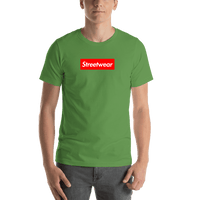 Thumbnail for Personalized Streetwear T-Shirt - Leaf Green - Your Custom Text - Shirt View