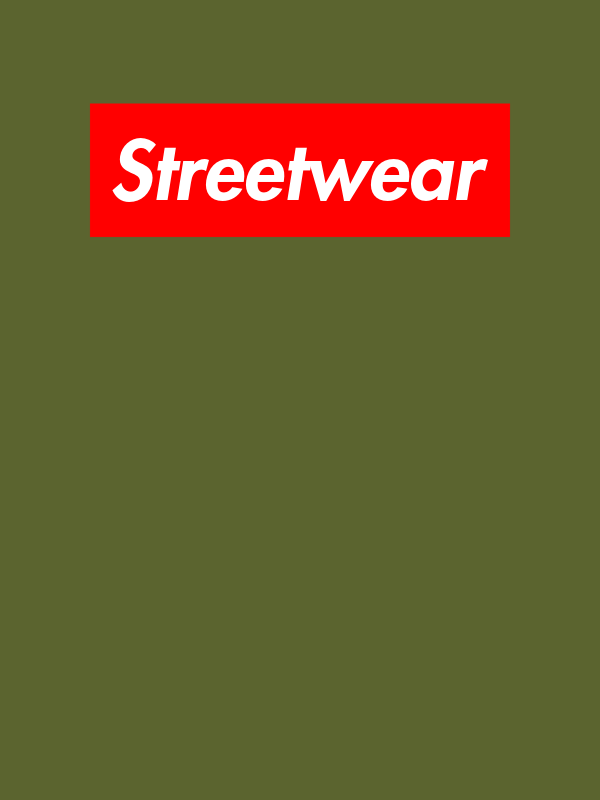 Personalized Streetwear T-Shirt - Olive Green - Your Custom Text - Decorate View