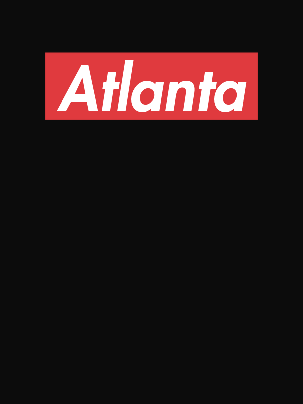 Personalized Streetwear T-Shirt - Black - Atlanta - Decorate View