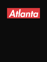 Thumbnail for Personalized Streetwear T-Shirt - Black - Atlanta - Decorate View