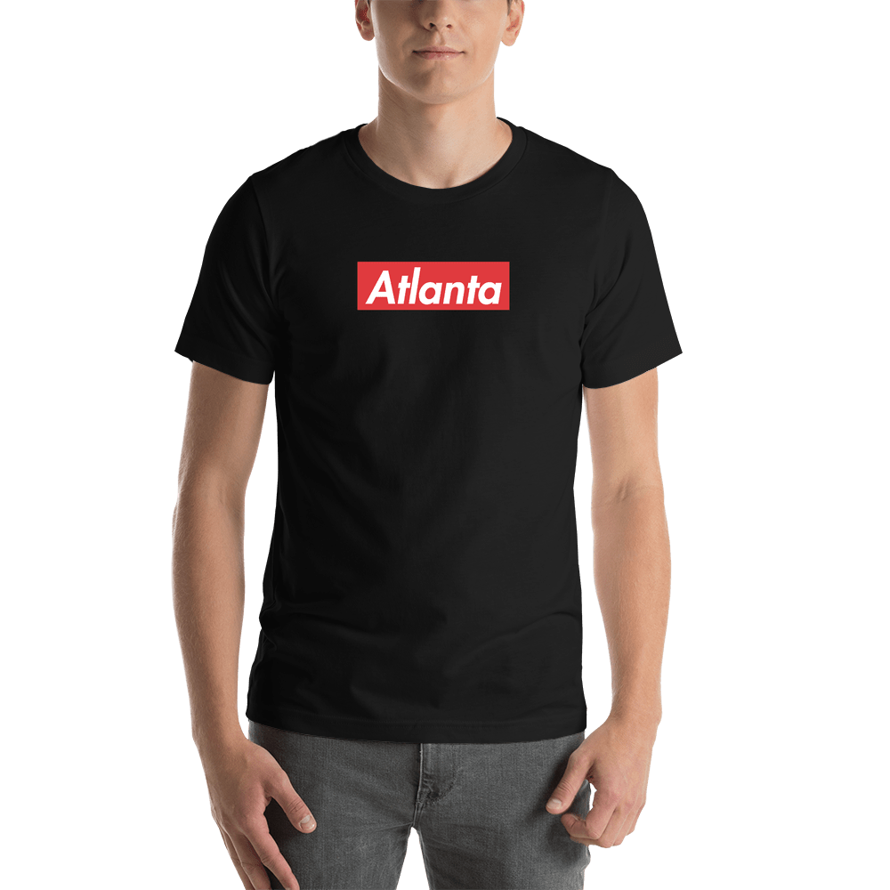 Personalized Streetwear T-Shirt - Black - Atlanta - Shirt View