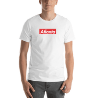 Thumbnail for Personalized Streetwear T-Shirt - White - Atlanta - Shirt View