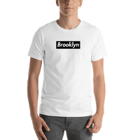 Thumbnail for Personalized Streetwear T-Shirt - White - Brooklyn - Shirt View