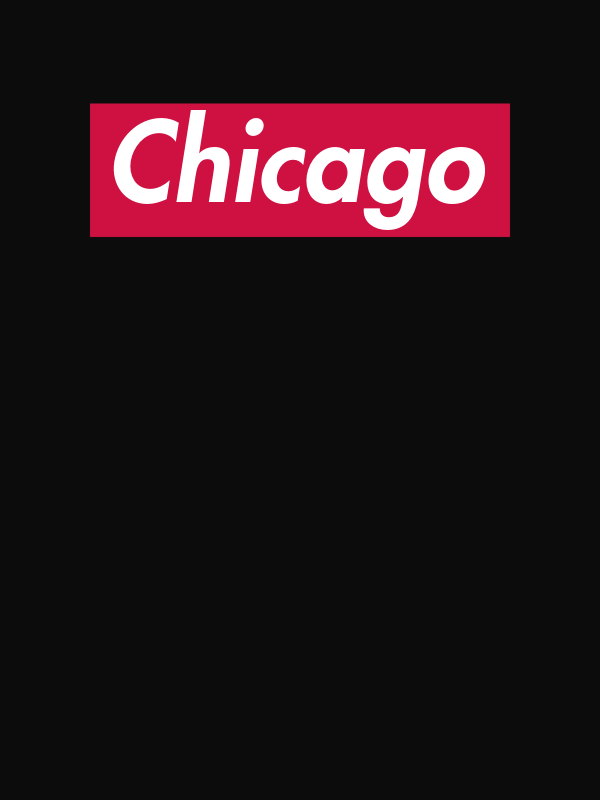 Personalized Streetwear T-Shirt - Black - Chicago - Decorate View