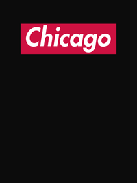 Thumbnail for Personalized Streetwear T-Shirt - Black - Chicago - Decorate View