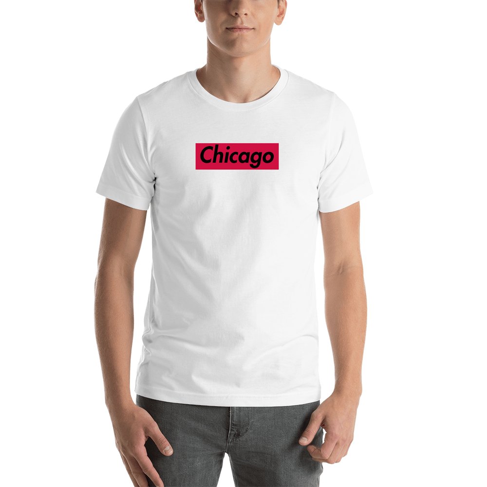Personalized Streetwear T-Shirt - White - Chicago - Shirt View