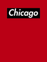 Thumbnail for Personalized Streetwear T-Shirt - Red - Chicago - Decorate View