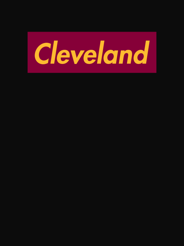 Personalized Streetwear T-Shirt - Black - Cleveland - Decorate View