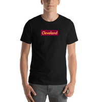 Thumbnail for Personalized Streetwear T-Shirt - Black - Cleveland - Shirt View