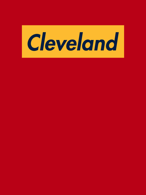 Personalized Streetwear T-Shirt - Red - Cleveland - Decorate View
