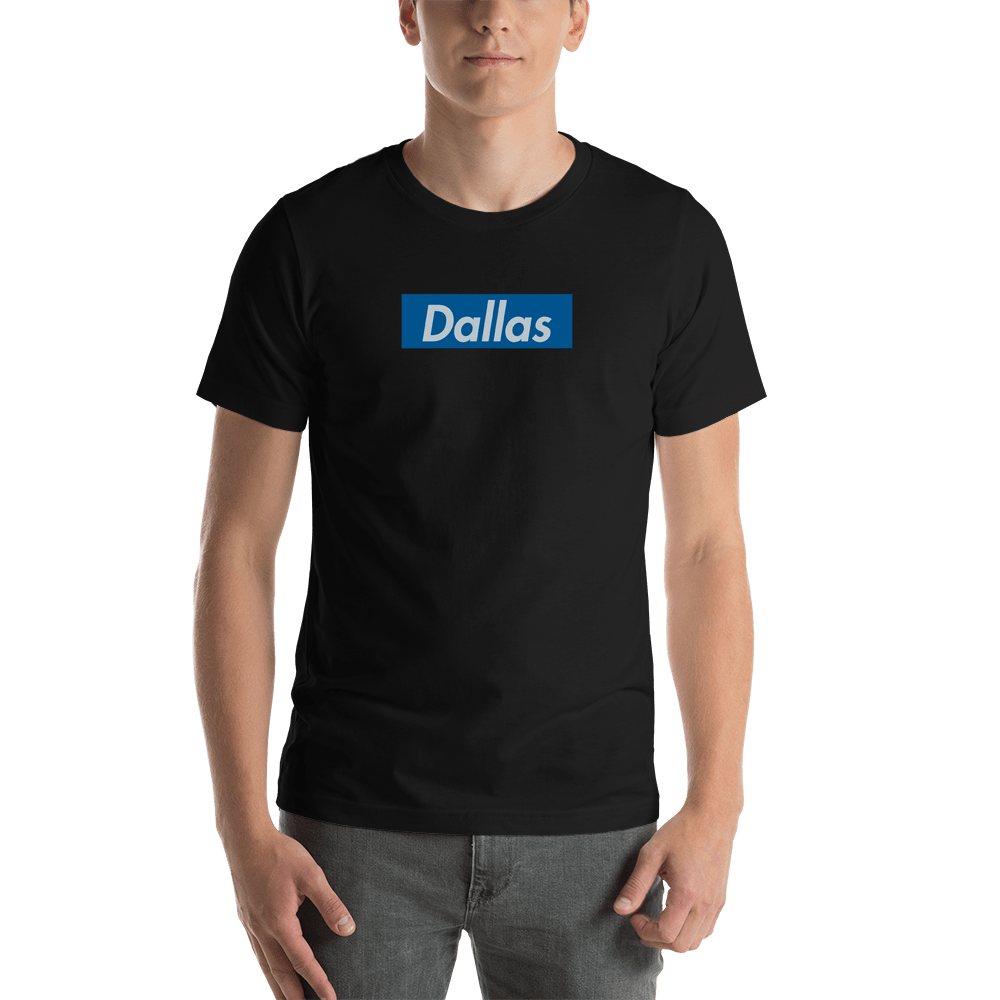 Personalized Streetwear T-Shirt - Black - Dallas - Shirt View
