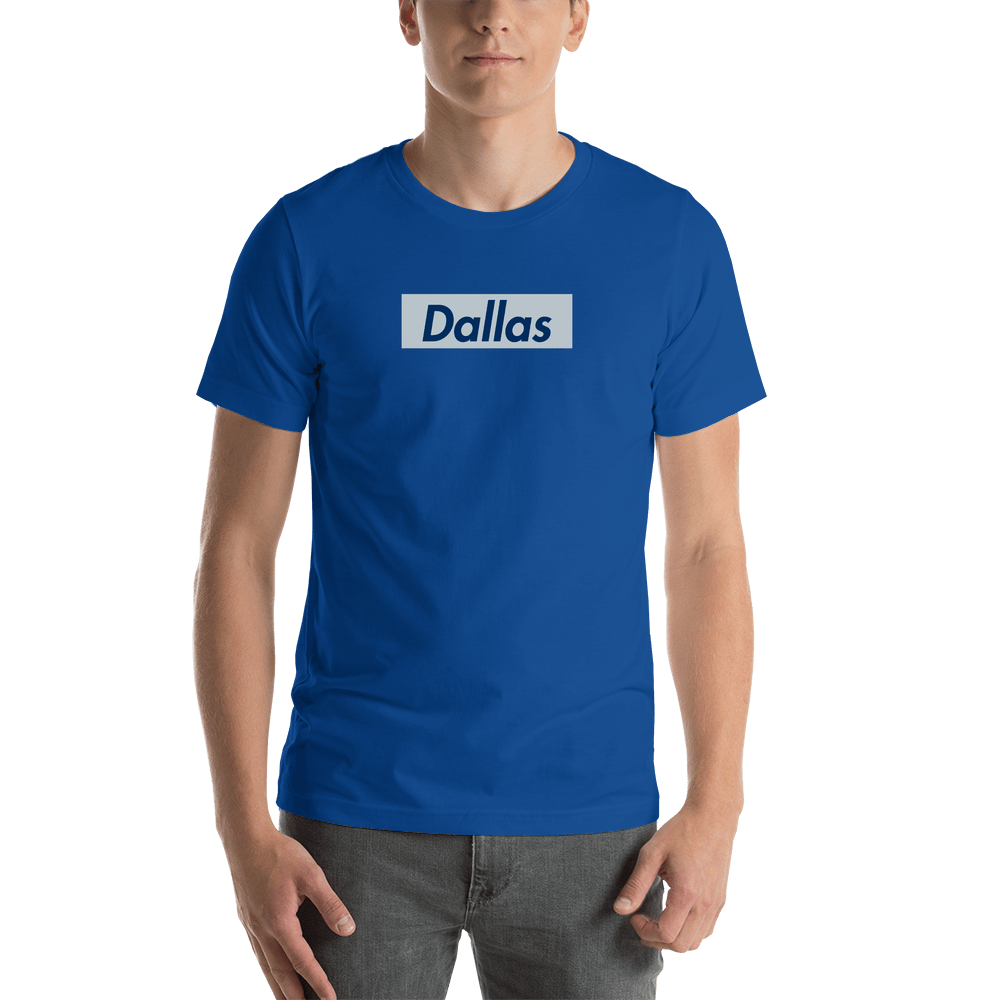 Personalized Streetwear T-Shirt - Blue - Dallas - Shirt View