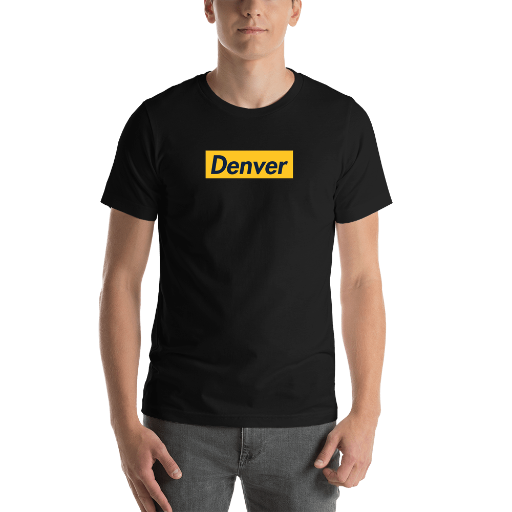 Personalized Streetwear T-Shirt - Black - Denver - Shirt View