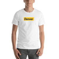 Thumbnail for Personalized Streetwear T-Shirt - White - Denver - Shirt View
