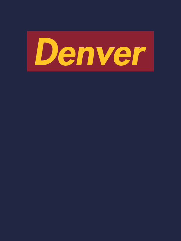 Personalized Streetwear T-Shirt - Navy Blue - Denver - Decorate View