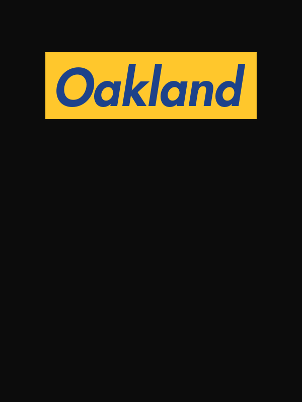 Personalized Streetwear T-Shirt - Black - Oakland - Decorate View