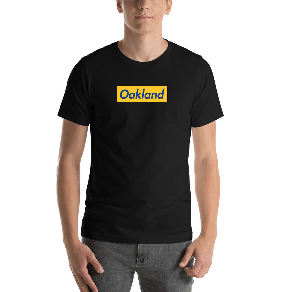 Personalized Streetwear T-Shirt - Black - Oakland - Shirt View